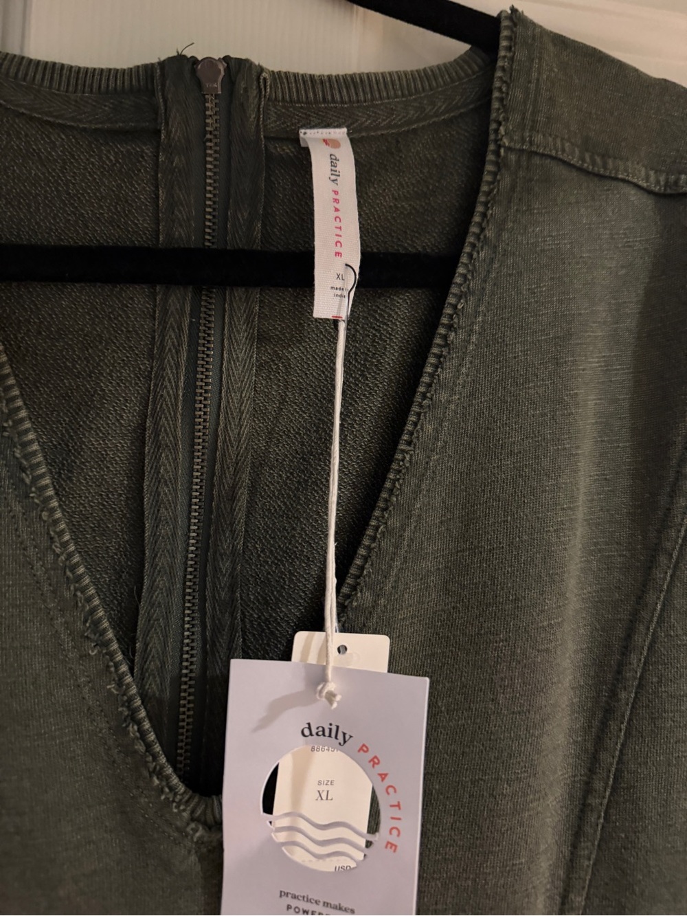 Daily Practice by Anthropologie Moss Green Horizon Wide-Leg Jumpsuit - Picture 5 of 7